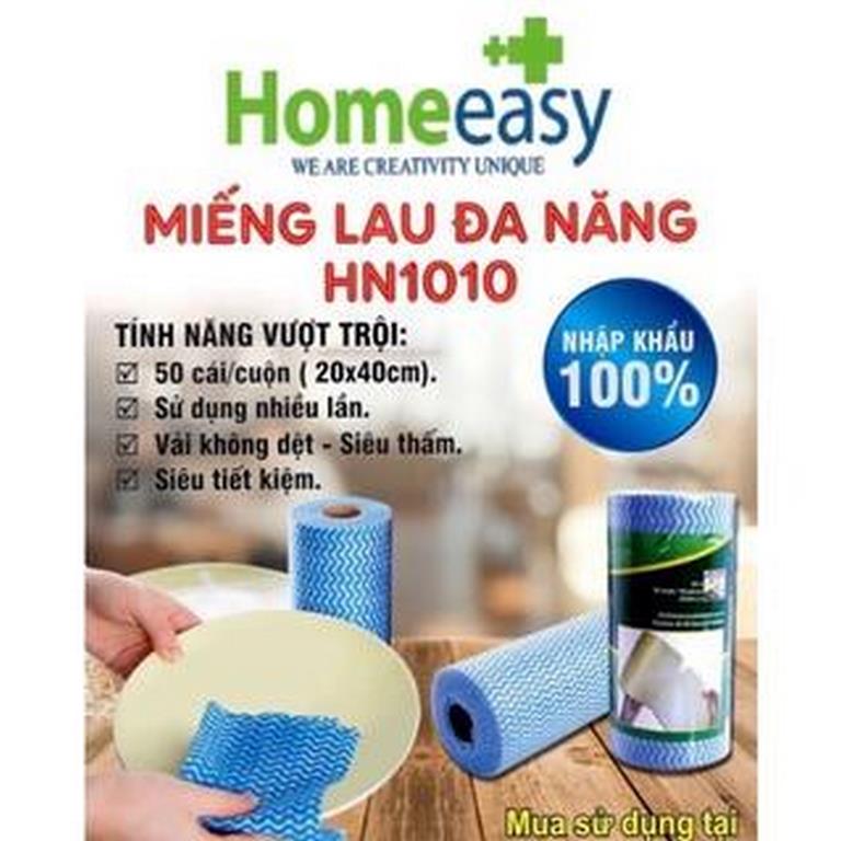 cuộn khăn lau 50 cái đa năng làm từ vải không dệt HN1010