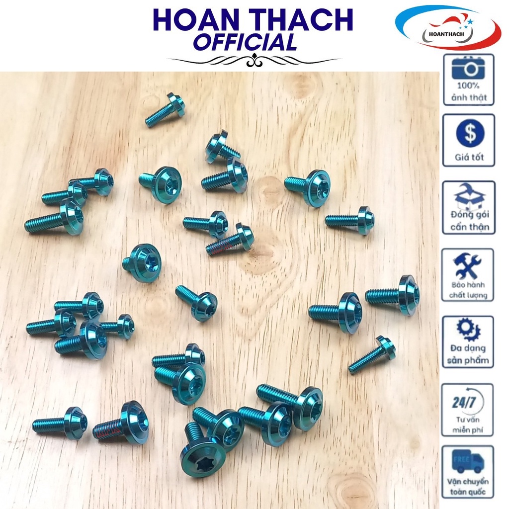 Bộ Ốc Áo Titan Xanh Lục bảo dùng cho xe Winner X ( 28 con ) HOANTHACH SP017485