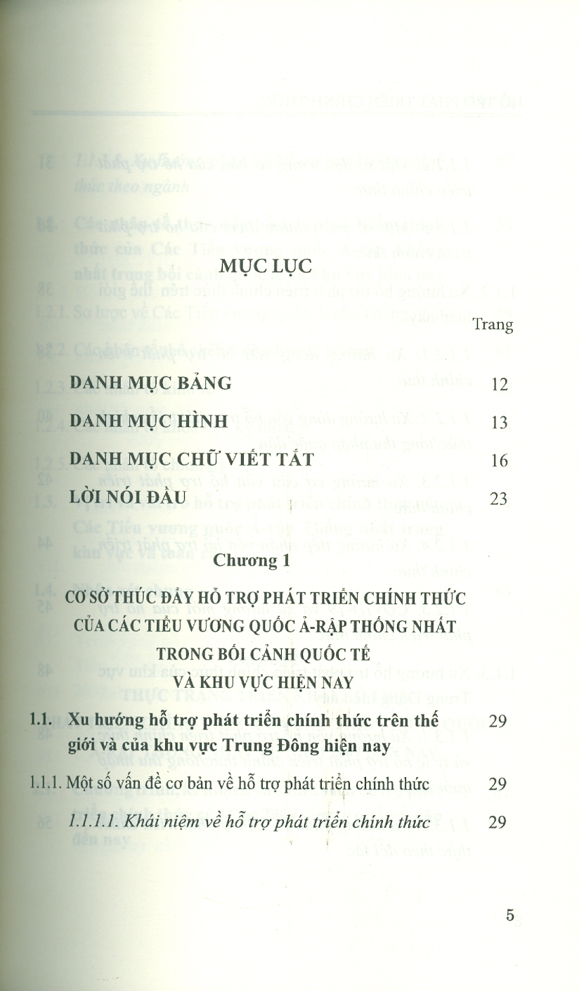 Hỗ Trợ Phát Triển Chính Thức Của Các Tiểu Vương Quốc Ả-Rập Thống Nhất Và Khả Năng Hợp Tác Với Việt Nam (Sách chuyên khảo) - Đỗ Đức Hiệp (Chủ biên)