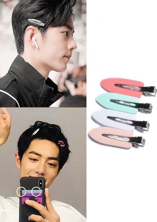 Kẹp tóc mỏ vịt Tiêu Chiến set 4 chiếc mix màu ngẫu nhiên
