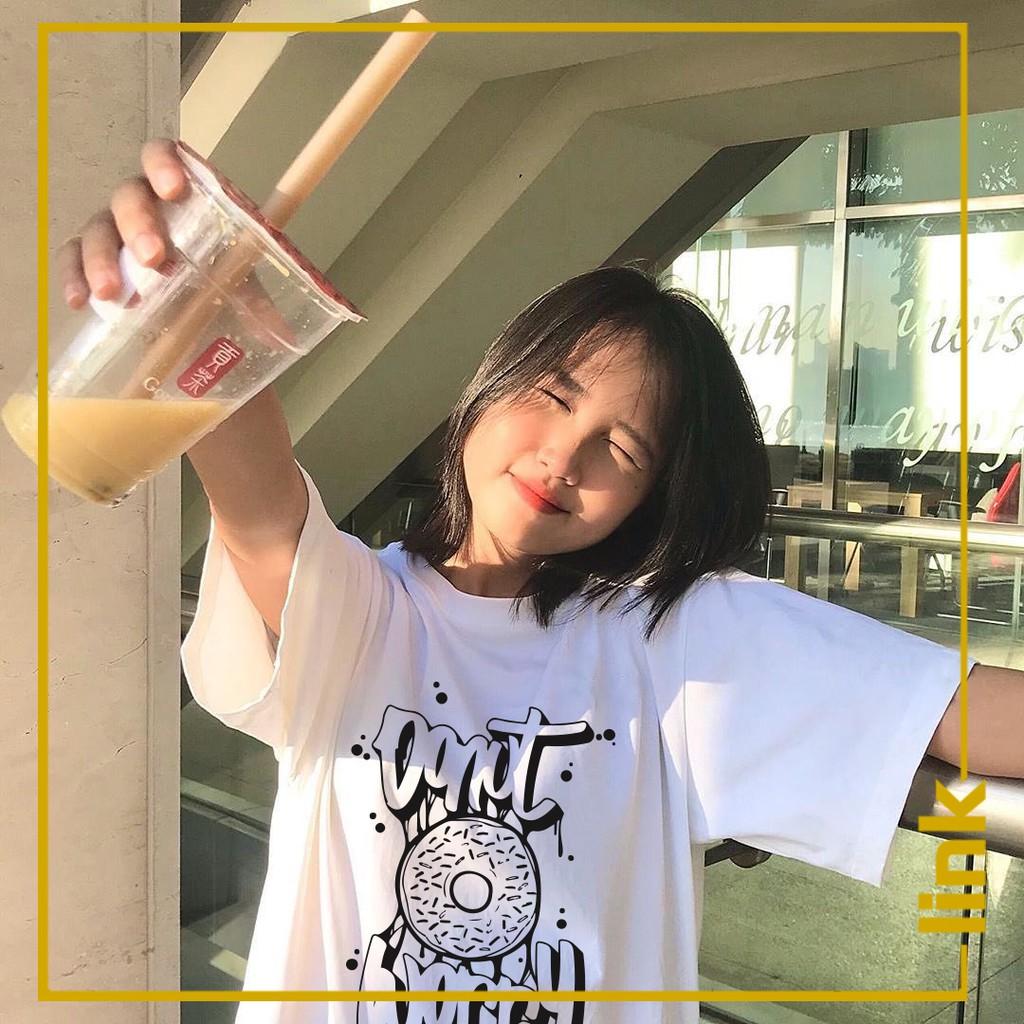 Áo unisex BÁNH DONUT tay lỡ dáng rộng