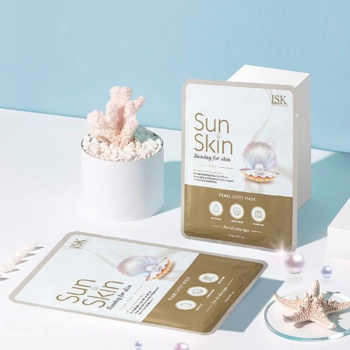 Mặt Nạ Trắng Da ISK Sunskin Pearl Sheet Mask Cung Cấp Collagen, Tăng Độ Đàn Hồi Cho Da - IMASK0400110