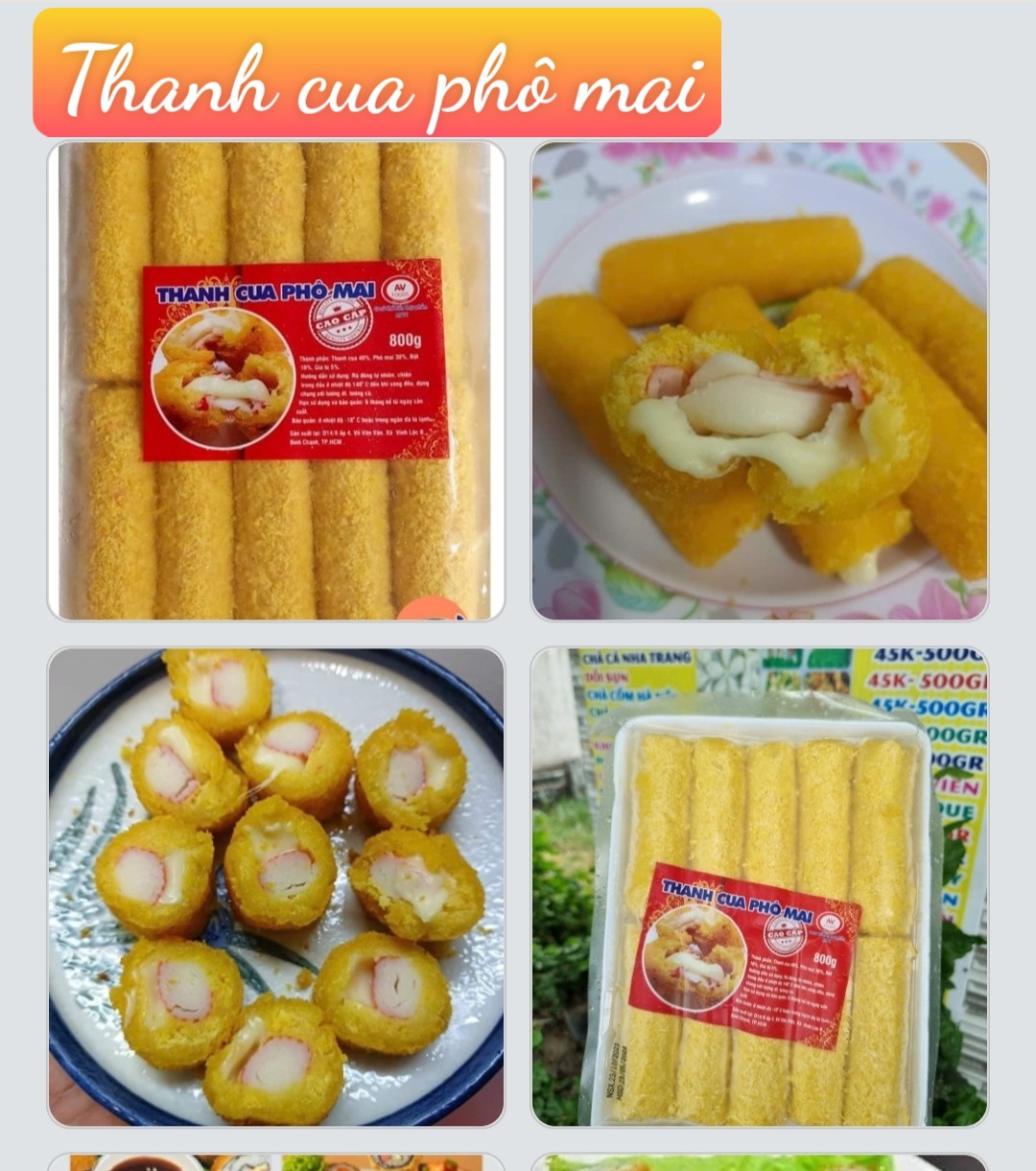 THANH CUA PHÔ MAI KÉO SỢI - KHAY 800 gr - 10 Cây siêu to y hình