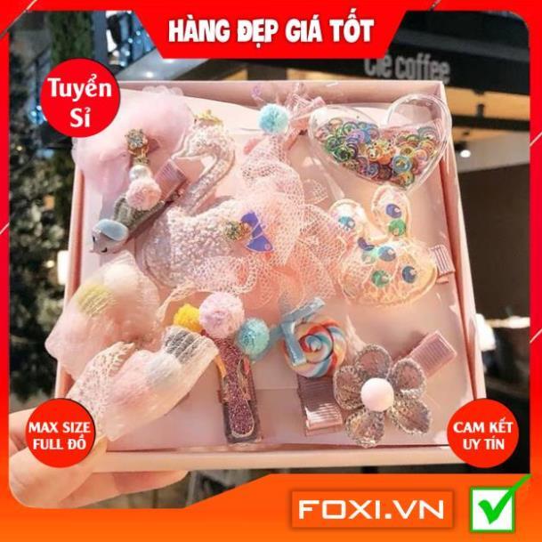 Set 10 kẹp tóc cho bé dễ thương Foxi-món quà xinh xắn không thể thiếu cho các bé gái