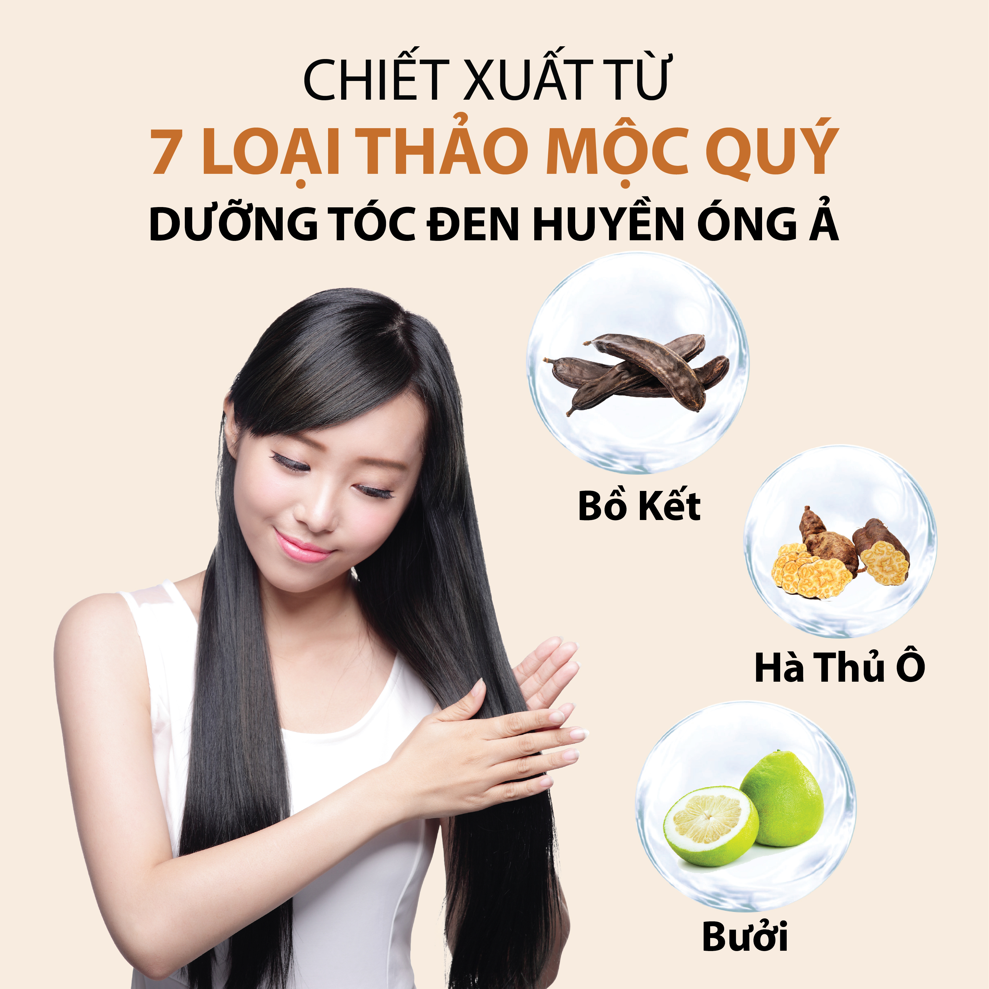 Dầu Gội Thảo Dược 7 Loại Thiên Nhiên, Dầu Gội Đen Tóc Hương Thảo Mộc Thư Giãn MILAGANICS