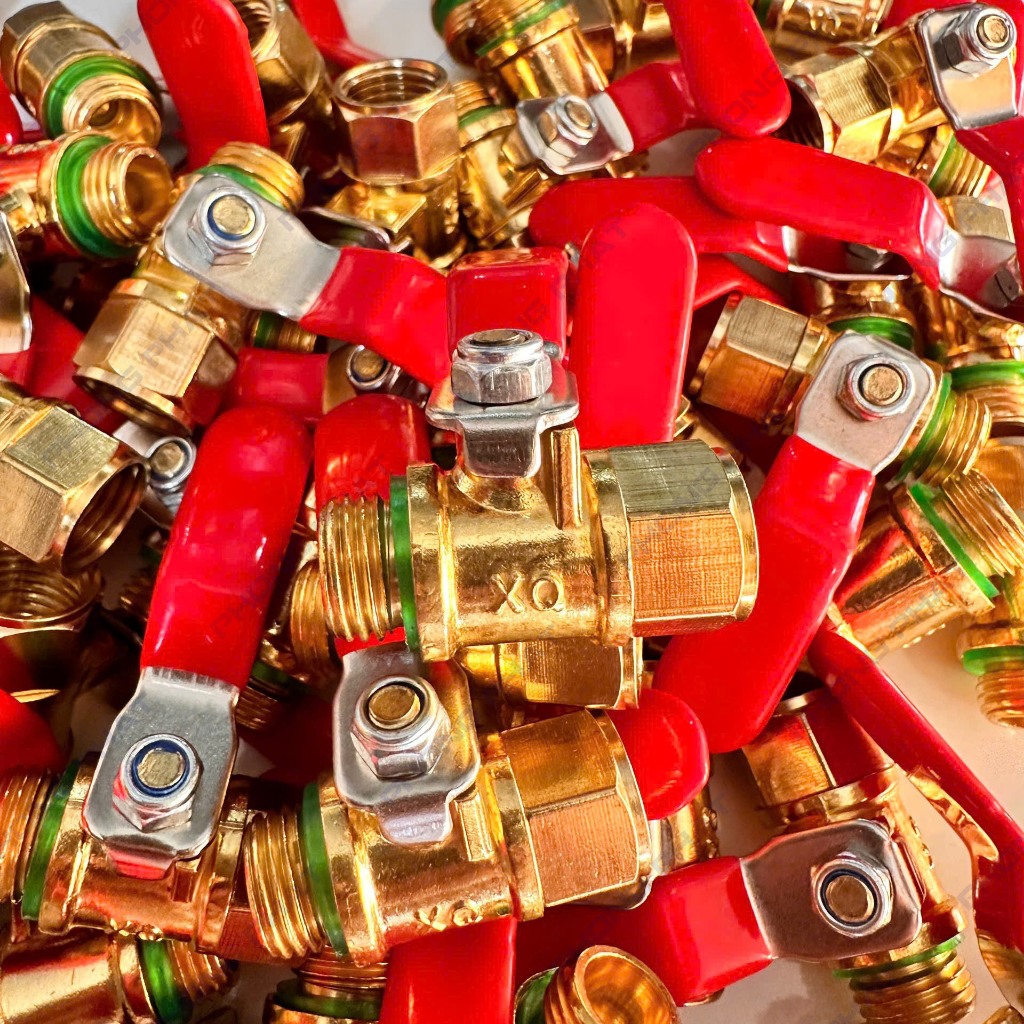 Van Khóa Bi (Van Gạt Khóa) Đồng Dày Ren Trong – Ren Ngoài 13/14mm Dùng Cho Bình Xịt Điện, Máy Phun Xịt