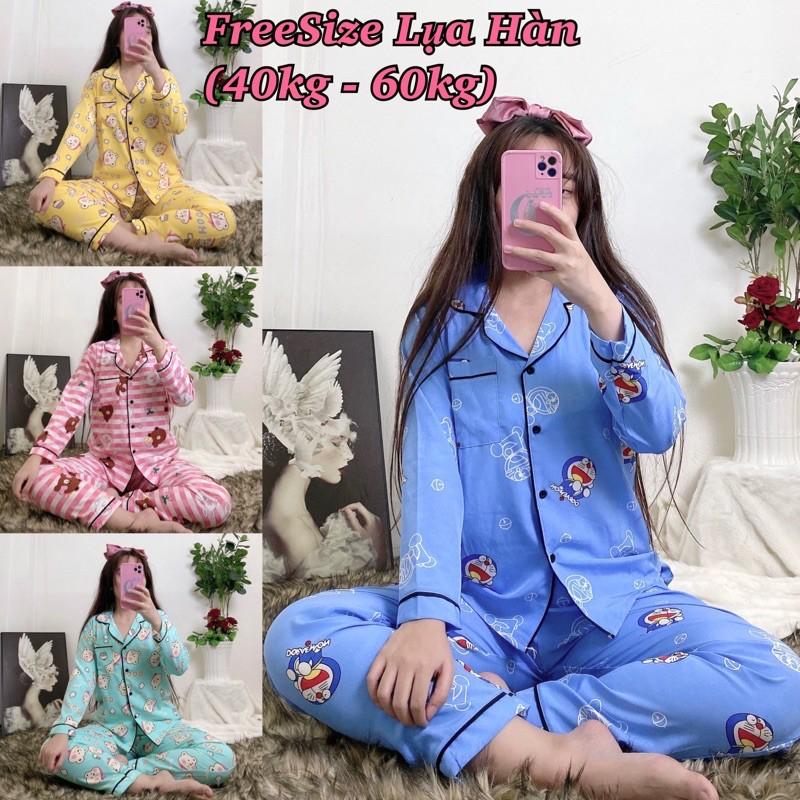 (FreeSize 40kg đến 60kg) Đồ Bộ Pijama Lụa Hàn TDQD