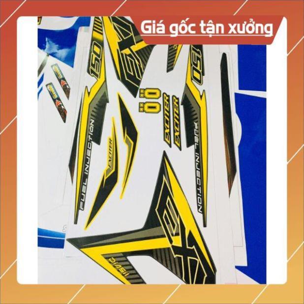 Tem rời exciter 150 vàng đen
