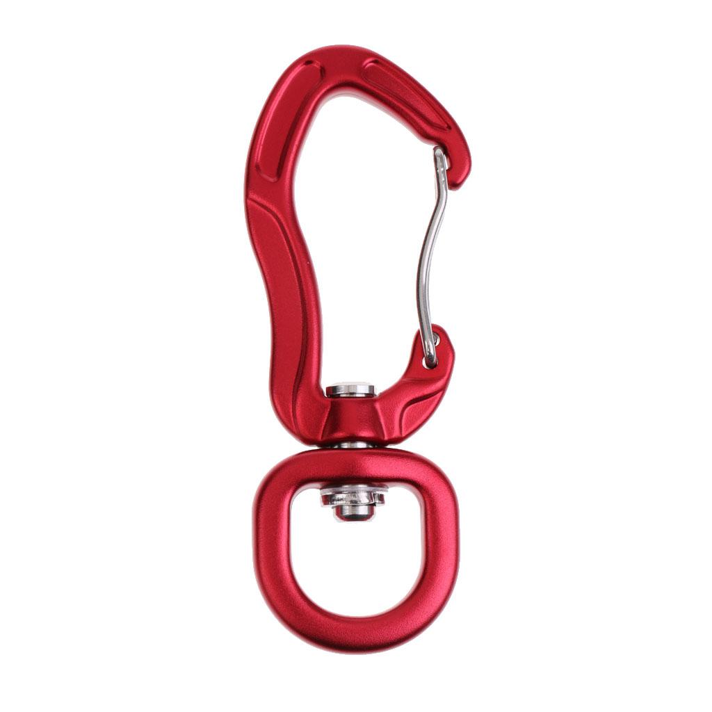 400KG Multi-purpose Aluminum Swivel Eye Spring Snap Hook Quick Hook Carabiner Red