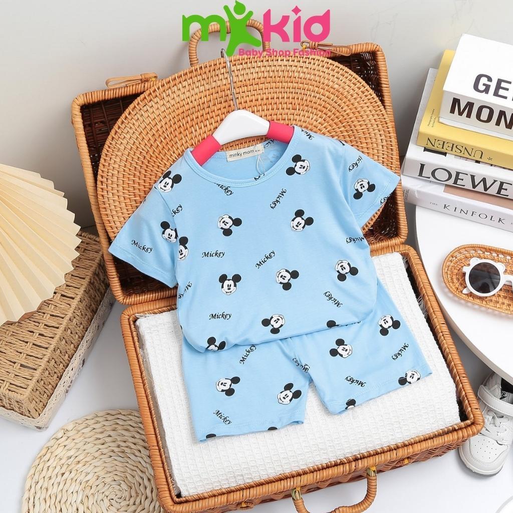 Bộ Cộc Tay Cho Bé FREE SHIP Bộ Minky Mom Cộc Tay Cho Bé Trai Bé Gái Chất Thun Lạnh siêu mềm mịn thoáng mát