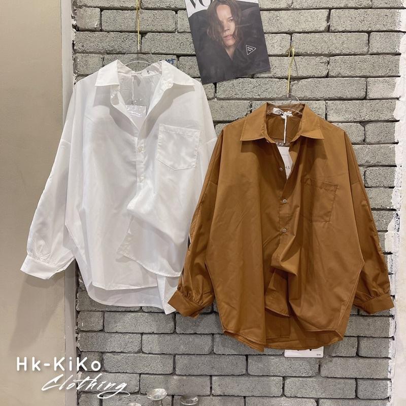 Áo sơ mi nâu from thụng