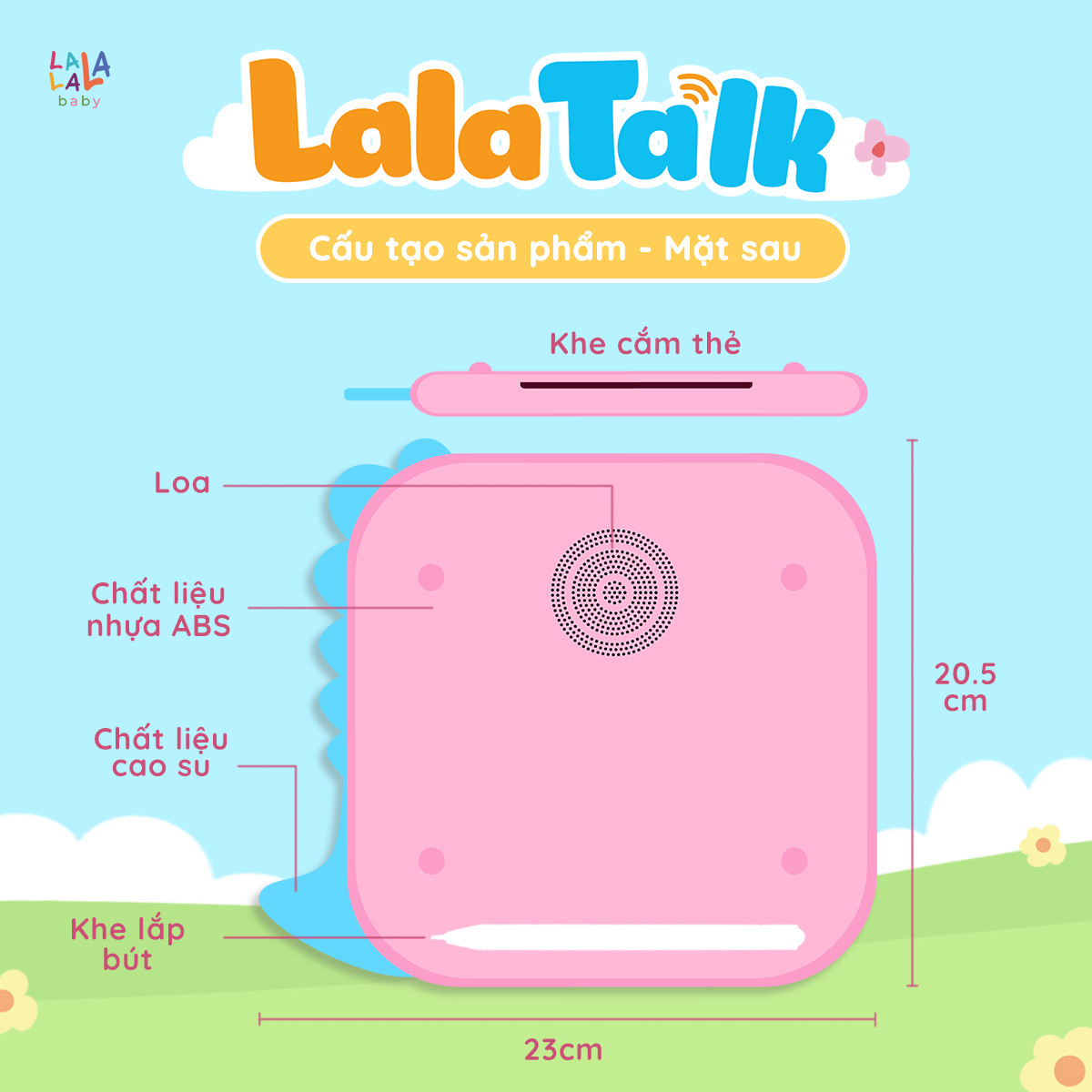 Máy Đọc Thẻ Song Ngữ Lalatalk Kết Hợp Bảng Viết Tự Xóa Thông Minh Lalala Baby