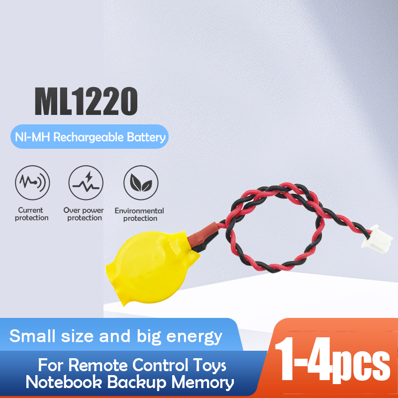 1-4 Cái/lốc ML1220 ML 1220 CMOS RTC 3V Pin Sạc Li-ion Cho Bo Mạch Chủ Máy Tính Pin Dự Phòng Thay Thế VL1220 VL 1220