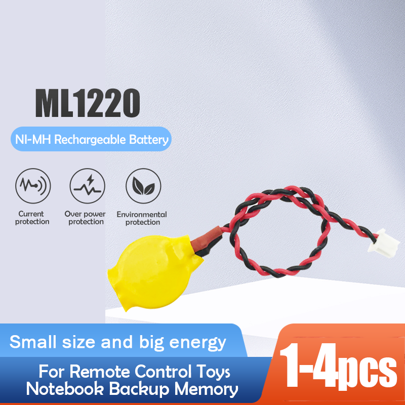 1-4 Cái/lốc ML1220 ML 1220 CMOS RTC 3V Pin Sạc Li-ion Cho Bo Mạch Chủ Máy Tính Pin Dự Phòng Thay Thế VL1220 VL 1220 Màu sắc: 1 Cái