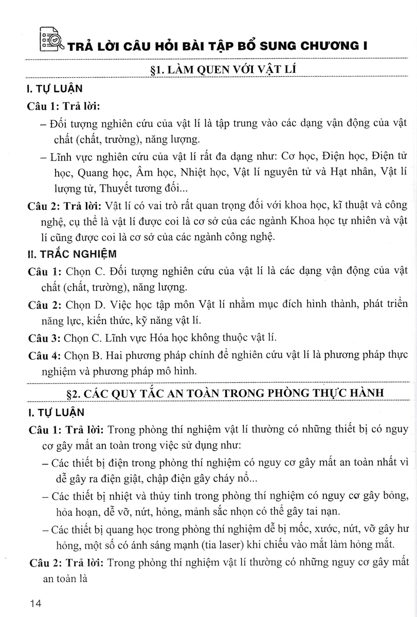 Sách tham khảo- Hướng Dẫn Trả Lời Câu Hỏi & Bài Tập Vật Lí 10 _HA