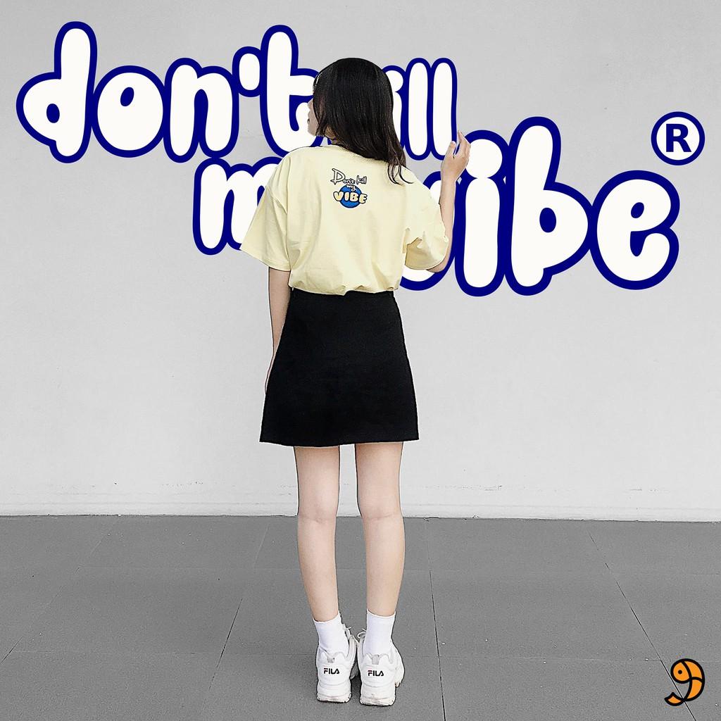 Áo thun nữ cotton màu vàng form rộng in hình tặng túi tote | DKMV Yellow Monster Tee