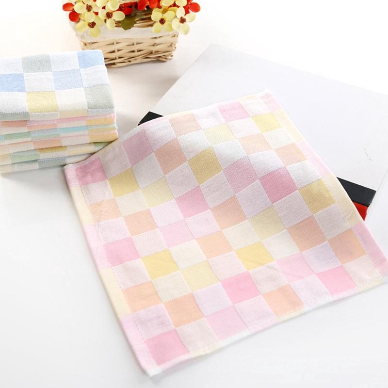 Khăn Cotton Vuông Lớp Thấm Hút Tốt Thoáng Khí Cho Bé