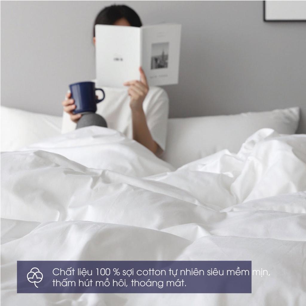 Bộ chăn ga Changmi Bedding 100% cotton lụa tự nhiên siêu mềm mịn mát 4 món