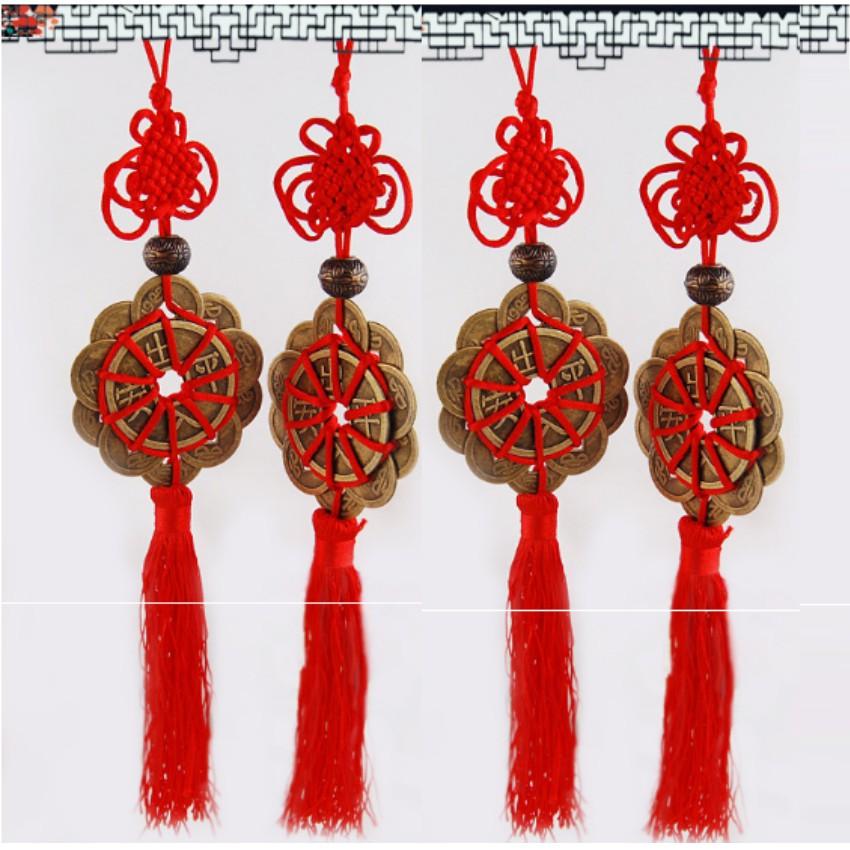 Tiền Xu Mai Hoa 10 Cánh Rời  Mai Hoa Thập Toàn Treo Xe Oto 206230 1   + Tặng 1 đèn led gắn van xe đổi màu 206131