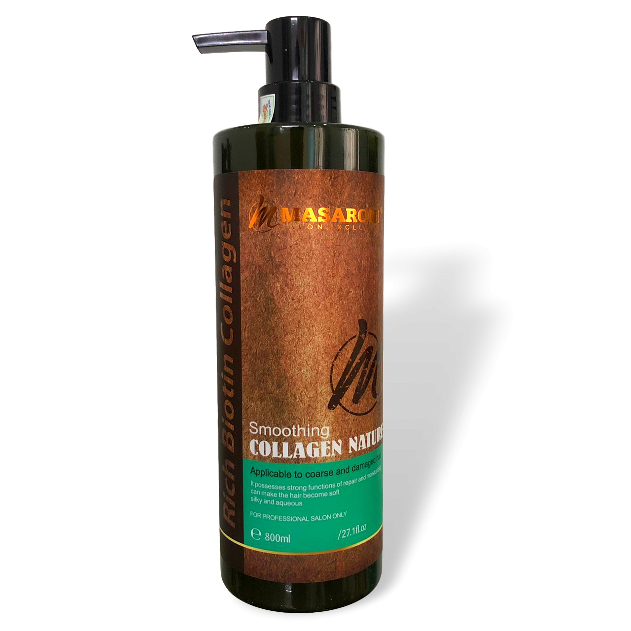 Collagen MASARONI Rich Biotin - Kem hấp ủ tóc phục hồi siêu mượt tóc Canada 800ml