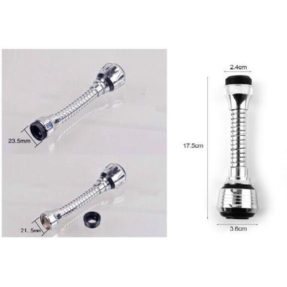 VÒI NƯỚC INOX TĂNG ÁP CAO CẤP XOAY 360 TIỆN DỤNG