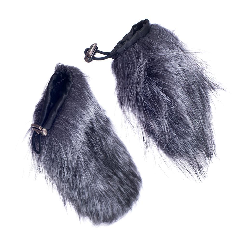 2pcs Mic Furry Windscreen Muff Wind Cover for Lavalier Lapel Microphone