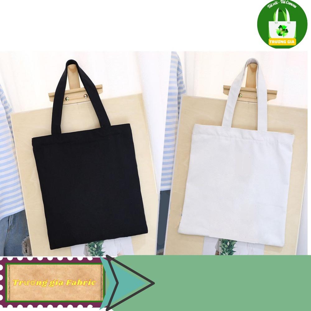 Túi Vải Canvas Túi vải bố Tùy chỉnh kích thước màu đen in logo Quảng cáo thương hiệu doanh nghiệp