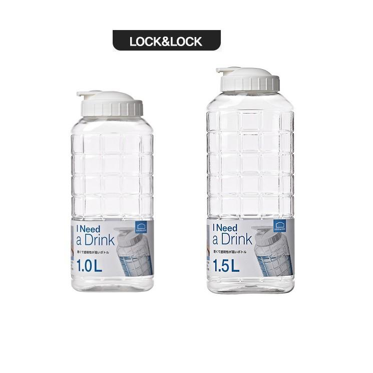 Bình nước Jug Lock&amp;Lock 1.0L- 1,5 L - Nắp màu trắng - HAP810 CL