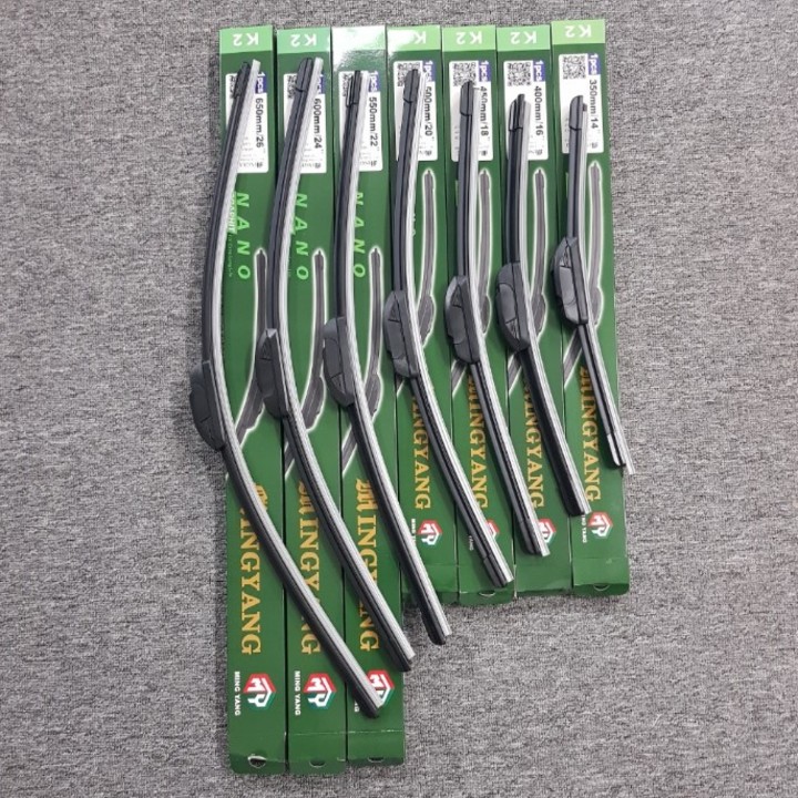 Bộ 2 thanh gạt nước mưa ô tô Nano mềm cao cấp dành cho hãng xe Mazda: Mazda2-Mazda3-Mazda6-MazdaCX5-MazdaCX9,...