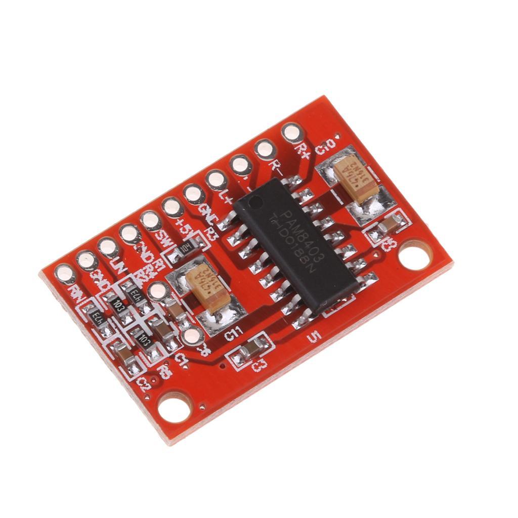 PAM8403 Mini 2x3W Digital Amplifier Board USB Powered Dual