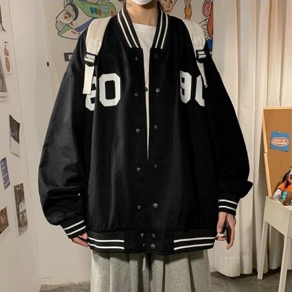 Áo bomber jacket khoác dù form rộng 2 lớp style Unisex cho nam nữ JK03