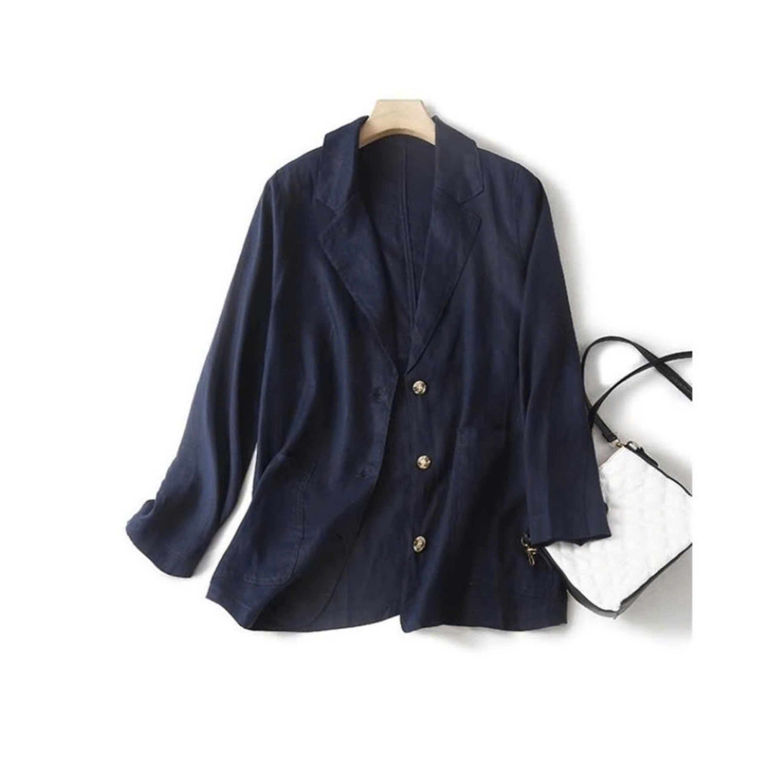 Set áo blazer nữ và quần short dáng chữ A chất linen cao cấp, chuẩn hàng loại 1, hot style 2025