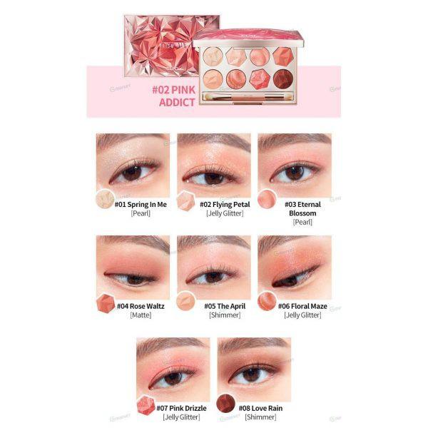 Màu Mắt Trang Điểm Clio Prism Air Eye Palette 1.5G X 8