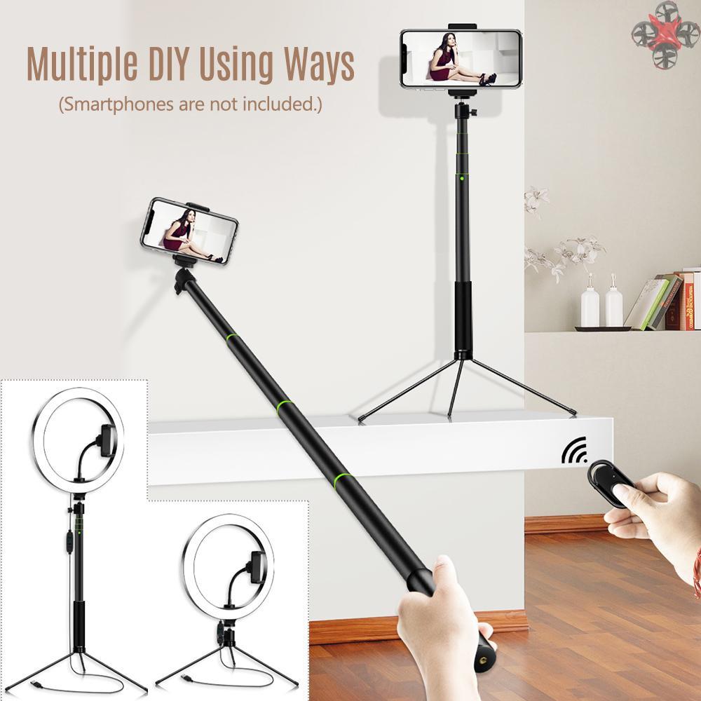 Vòng Đèn Led 26cm / 10.2 Inch 3200k-5600k 120cm Kèm Giá Đỡ Điện Thoại Điều Khiển Từ Xa
