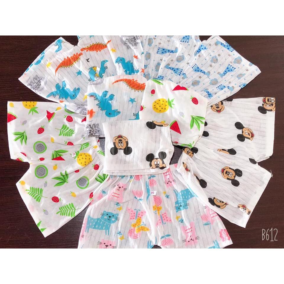 Quần đùi chục cotton giấy in họa tiết cho bé 0-15 tháng