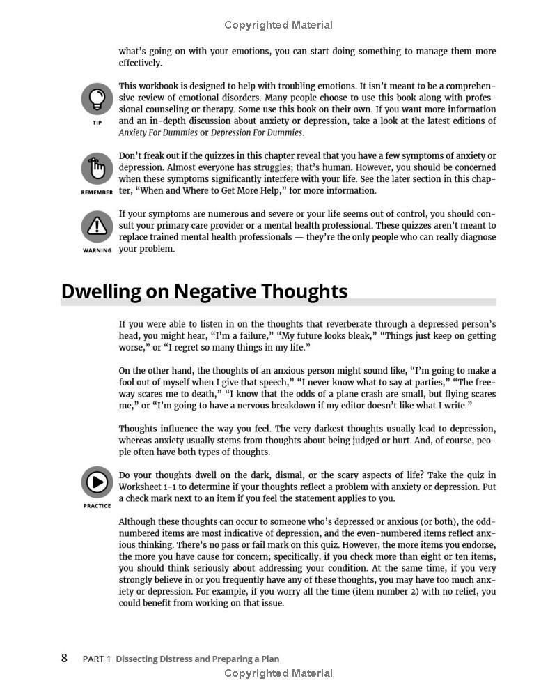 Sách ngoại văn: Anxiety And Depression Workbook For Dummies - 2nd Edition