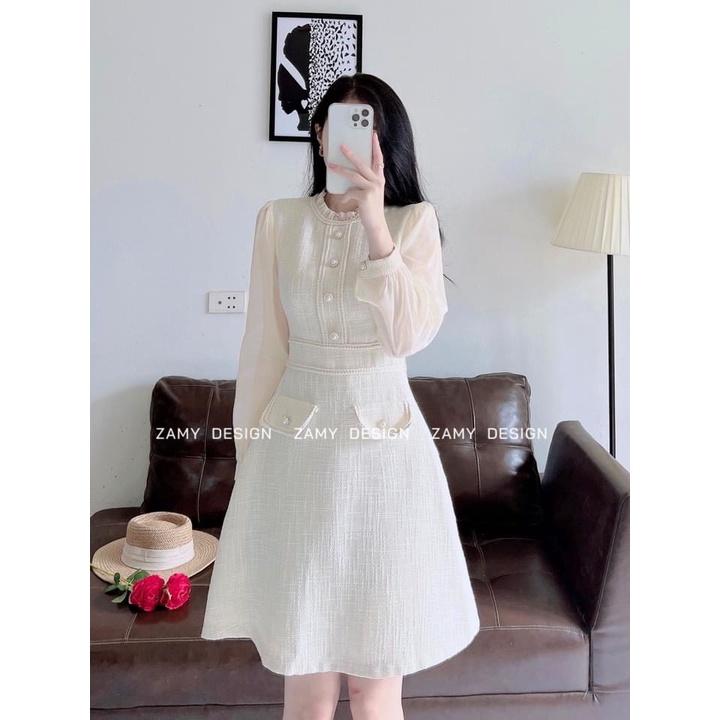 VÁY DẠ WEET 2 LỚP PHỐI TƠ CÚC NGỌC