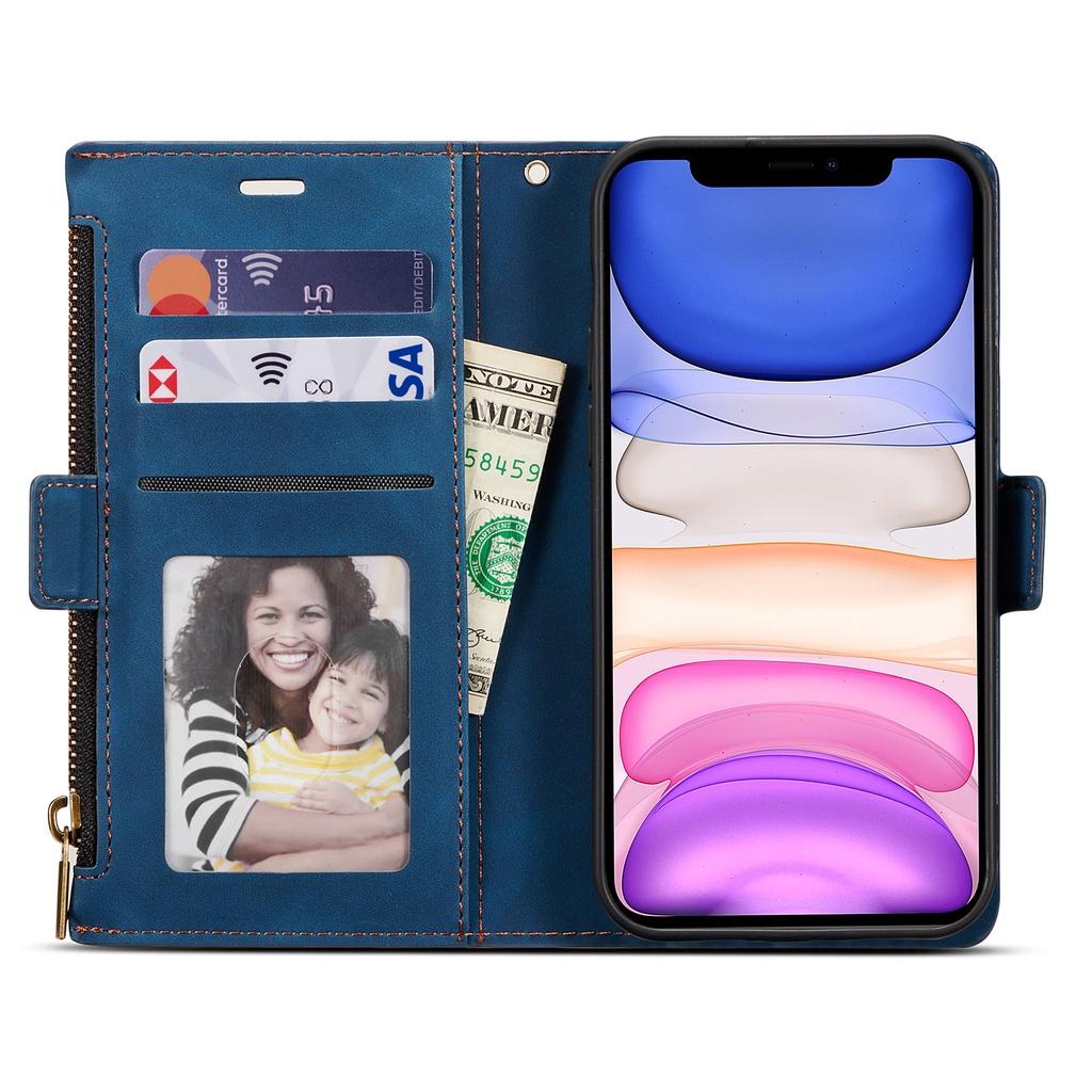 Ốp lưng điện thoại dạng ví da lật có 9 ngăn đựng thẻ dành Cho Samsung Galaxy Note20 Ultra A20e A40 A50