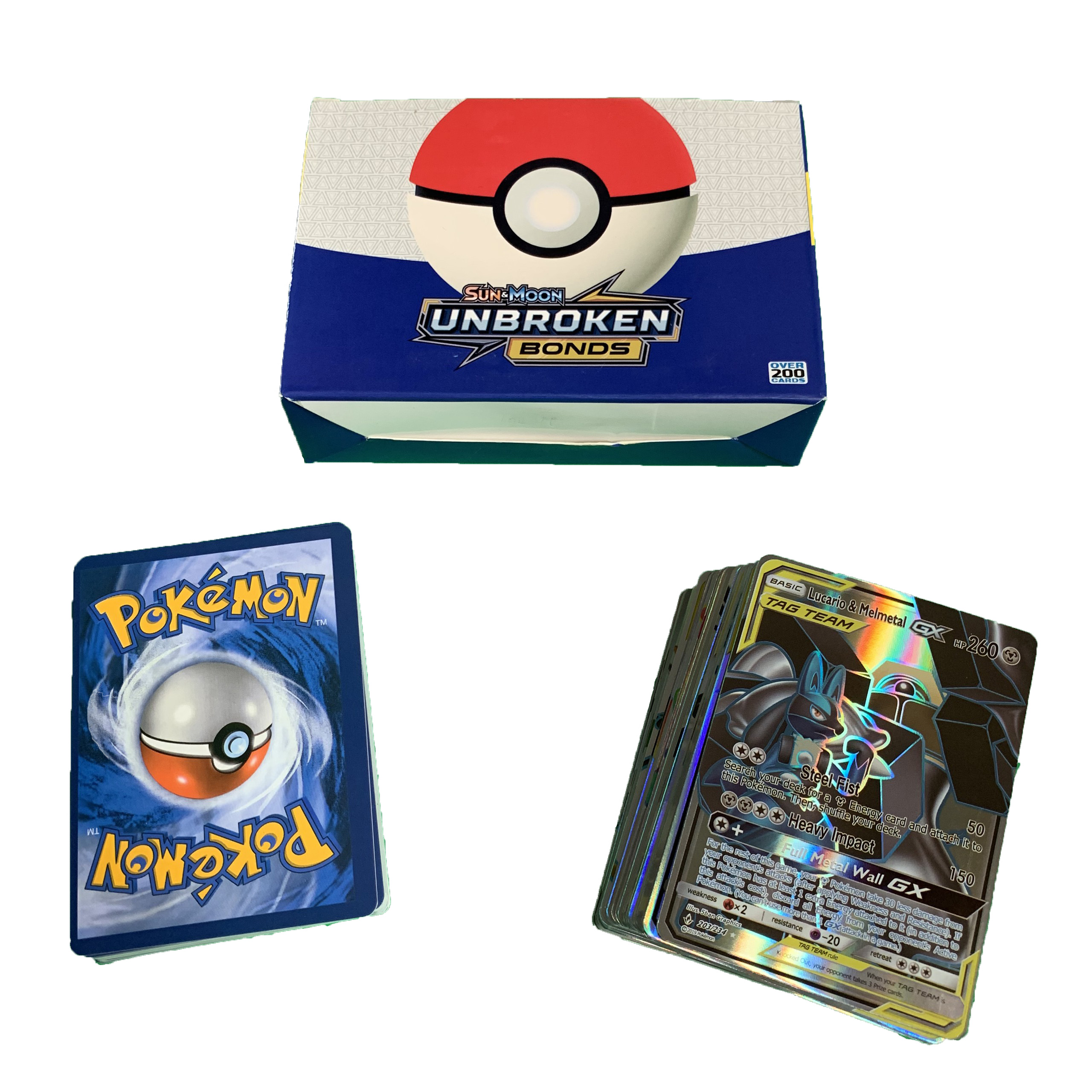 Bộ Thẻ Bài Pokemon 200 Thẻ (132Gx+62Tagteam+6Trainer) Chơi Đối Kháng New Đẹp