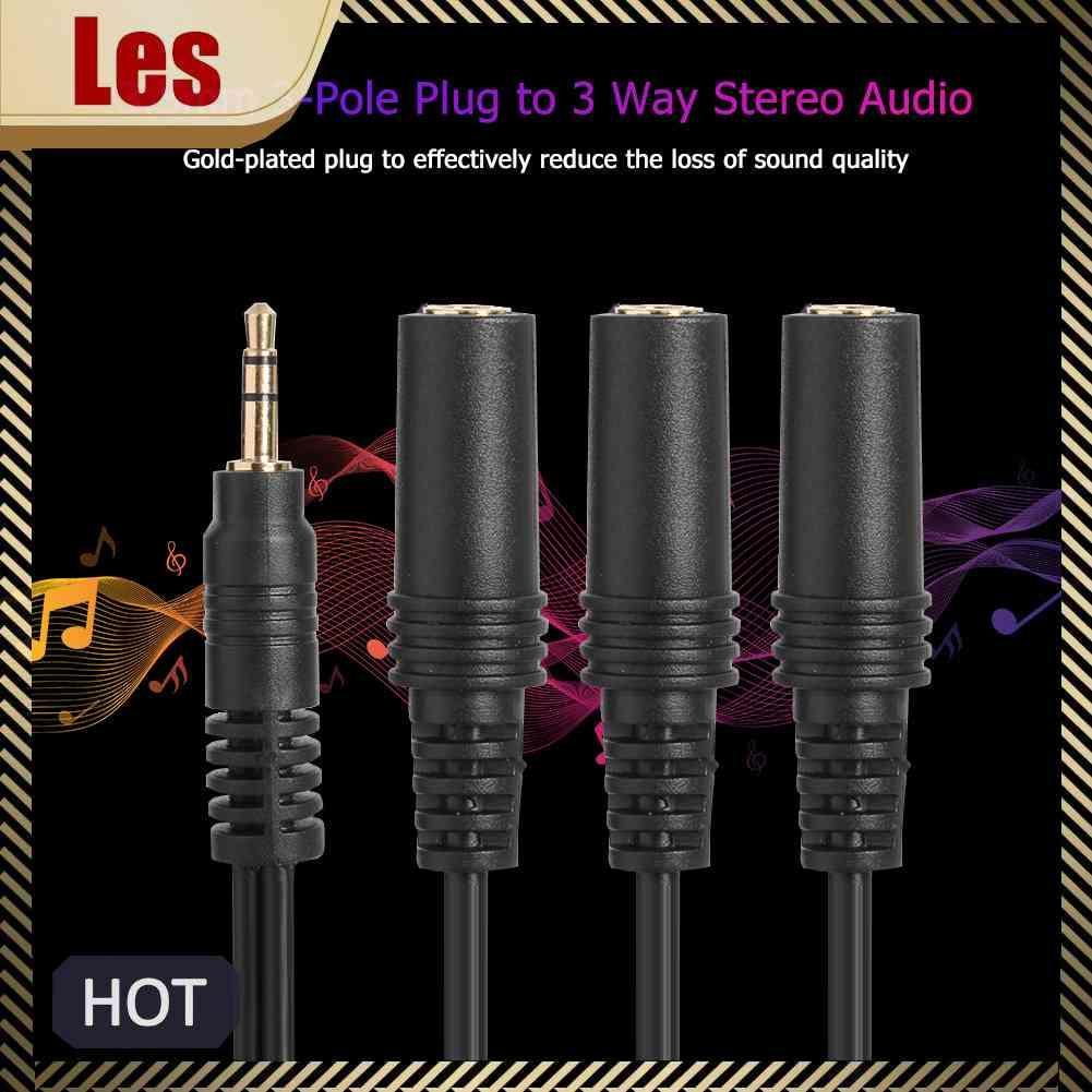 Dây Cáp Âm Thanh Chia 3 Cổng 3.5mm Thành 3 Cực