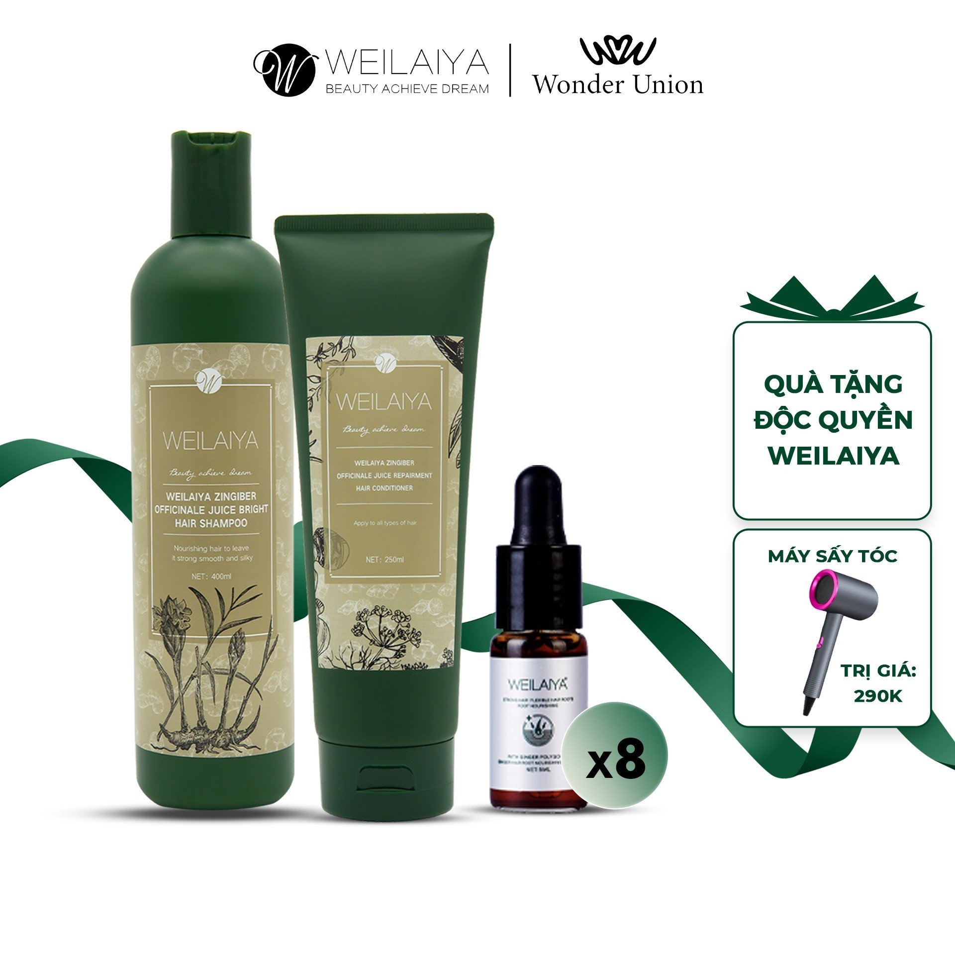 Combo ngăn rụng và kích mọc tóc Weilaiya