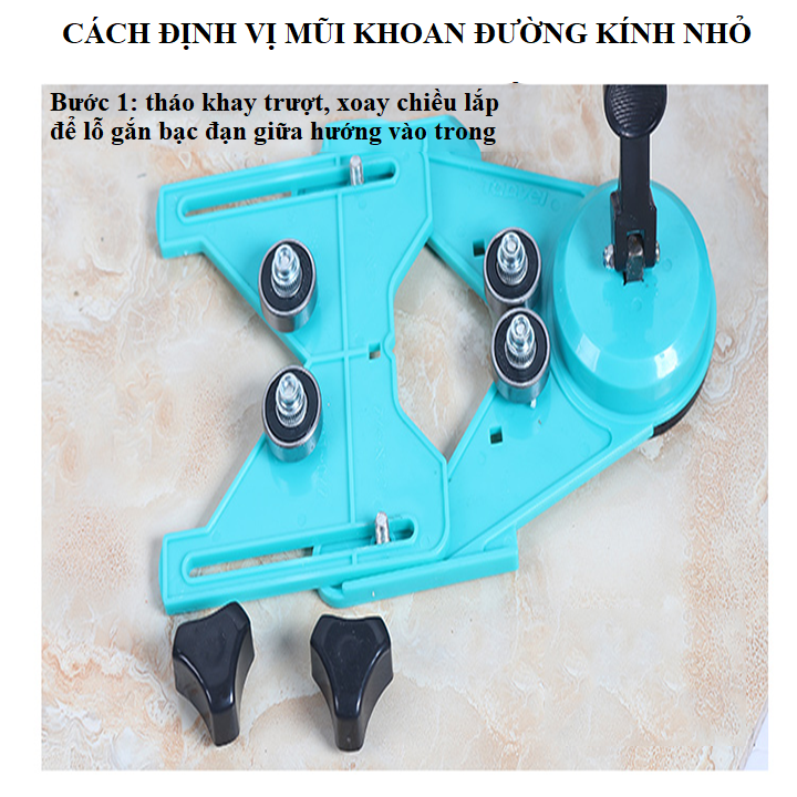 Bộ cữ định vị lỗ khoan trên gạch men, kính