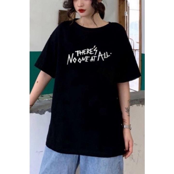 Áo thun nữ tay lỡ form rộng đẹp chất vải cotton mềm mại THERES màu đen mẫu mới