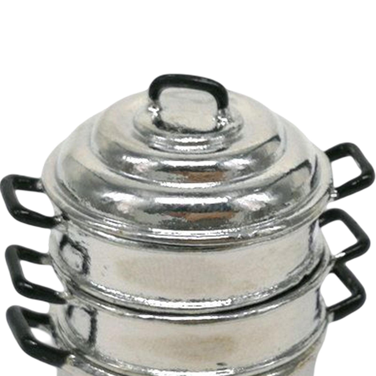 1/12 1/6 Dollhouse Accessories 3 Floors Party Supplies Dollhouse Miniature Accessories Kitchen Utensils Pot for Mini House Dollhouse Decor