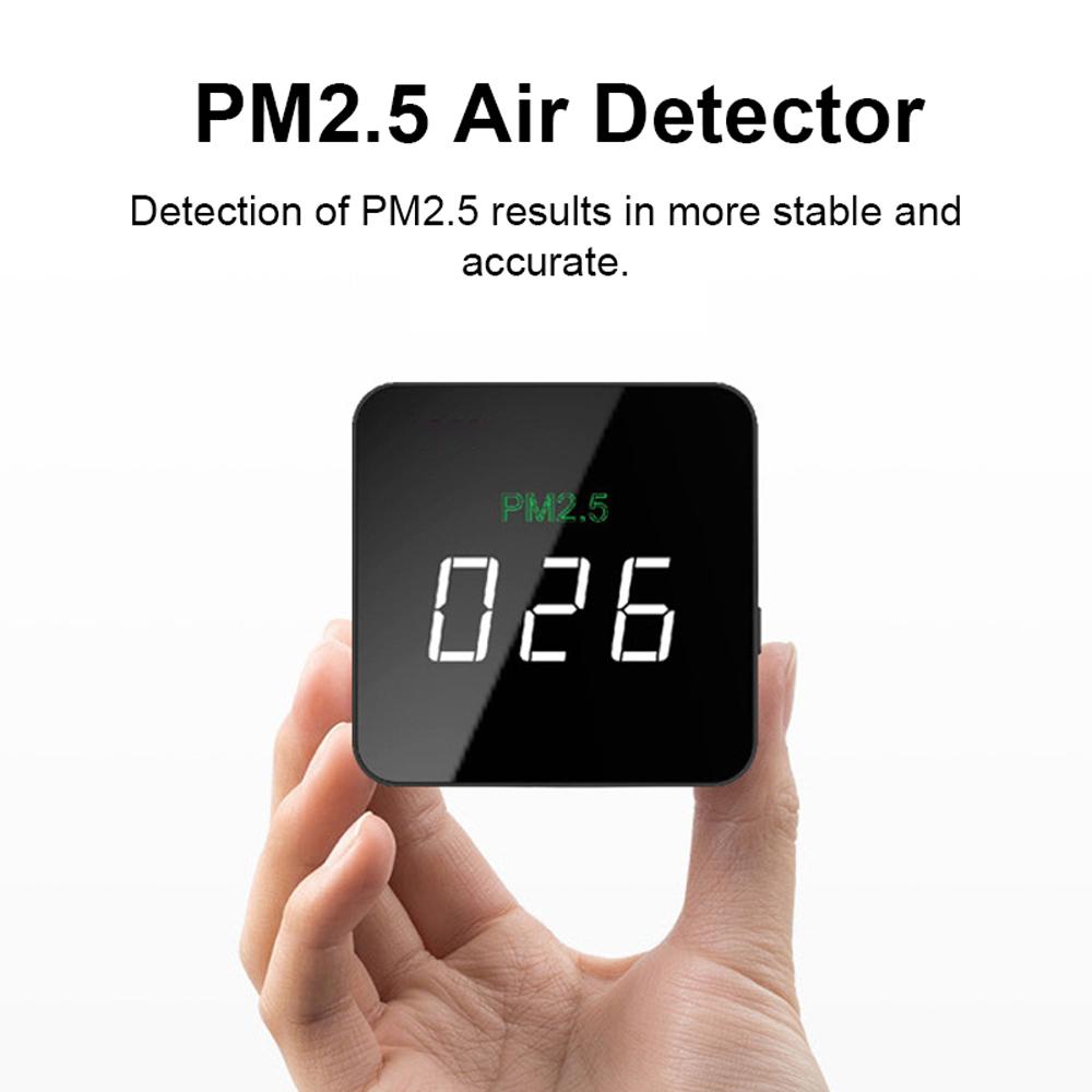 USB Mini PM2.5 Detector Rechargeable Air Quality Tester Monitor with LED Display Portable Electrical Measurement