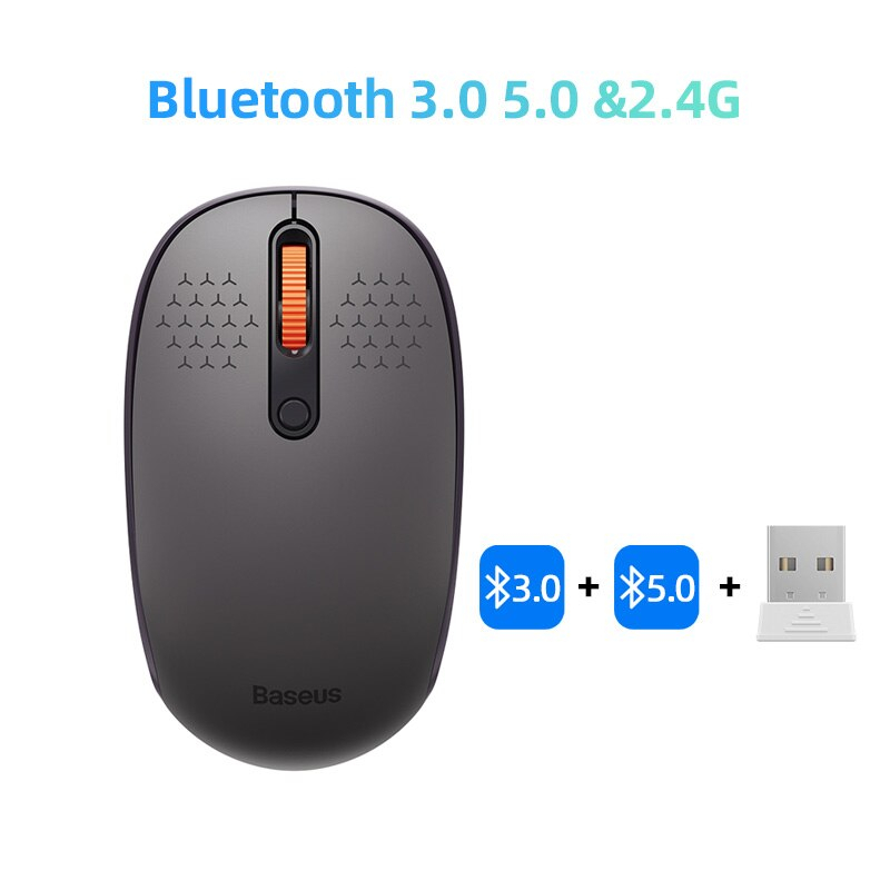 Chuột Không Dây Bluetooth Baseus Wireless cho Laptop/ Tablet Giảm Ồn Tương Thích Rộng Thiết Kế Gọn Nhẹ 1600 DPI - Hàng Chính Hãng