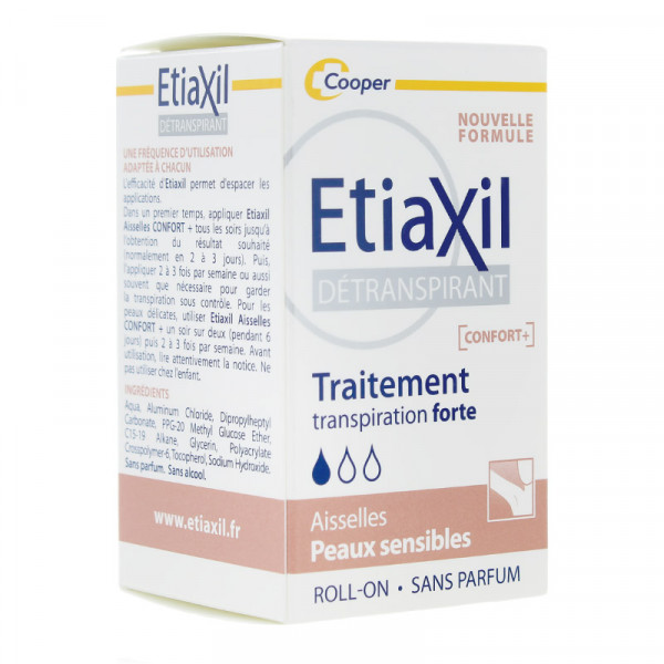 Lăn khử mùi hôi nách Etiaxil Détranspirant Traitement Confort+ Aisselles Peaux Sensibles 15ml  ( Dành cho da nhạy cảm ) Mẫu mới