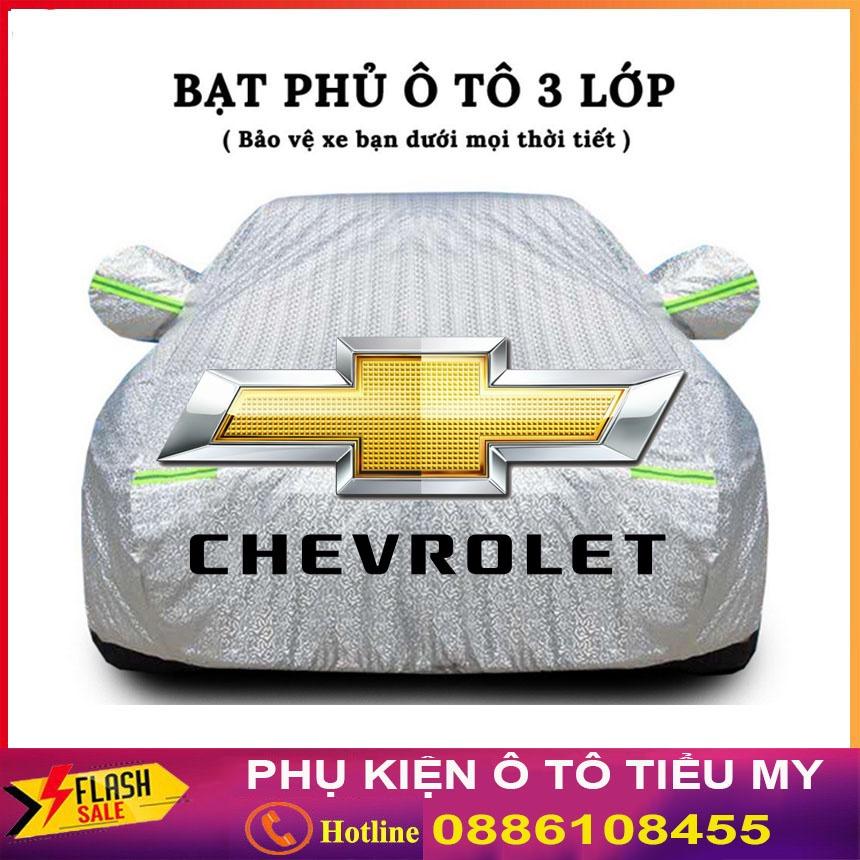 Bạt Phủ Xe Ô Tô Chevrolet Spark, Colorado, Trailblazer, Aveo, Cruze - Chất Liệu Bạt Tráng Nhôm 3 Lớp