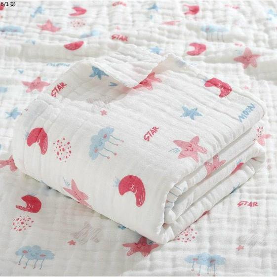 Khăn xô nhăn đa năng cotton mềm mại, thấm hút tốt dùng khăn tắm, khăn ủ, khăn che nắng cho bé