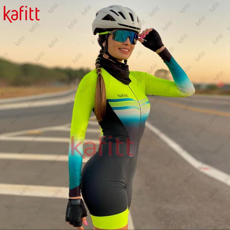 Kafitt Vette 2021 Người phụ nữ đi xe đạp Jumpsuits Bộ đồ đạp xe đạp Bộ trang phục xe đạp nữ Color: kafitt20-729(2) Size: XXS